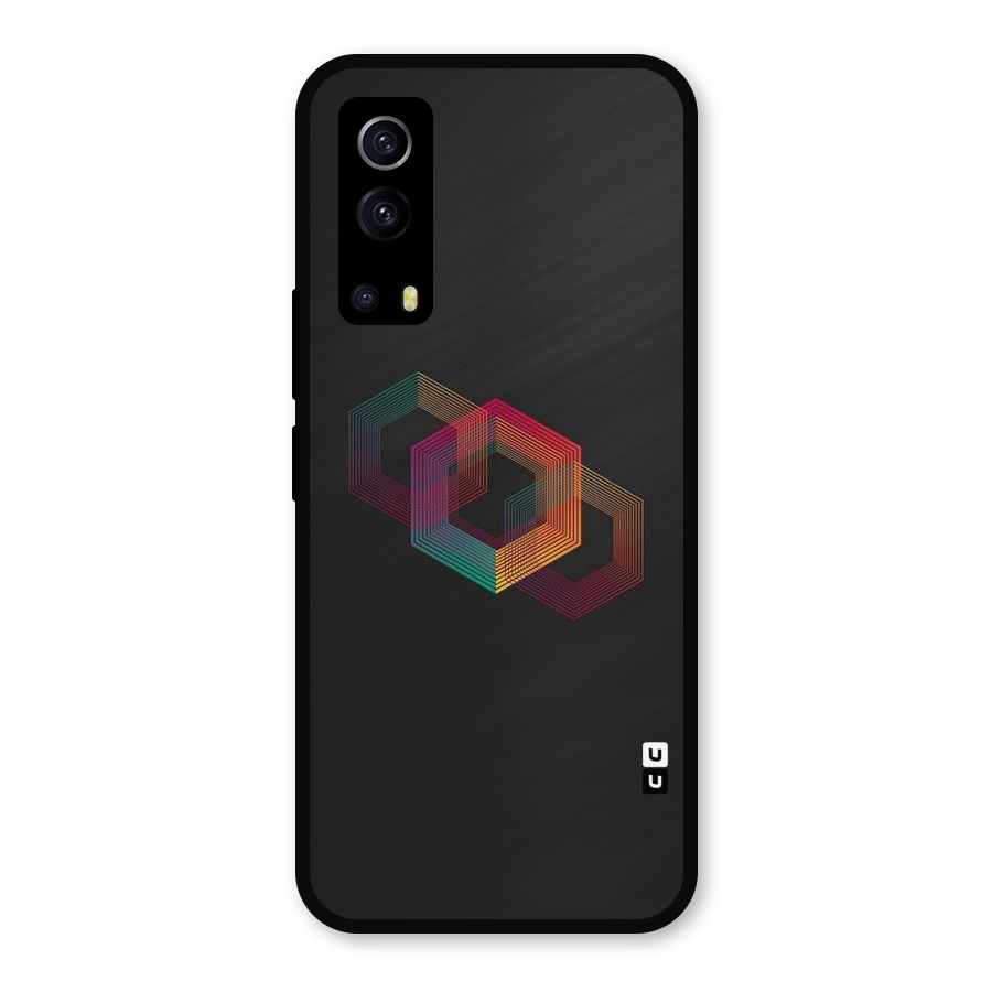 Tri-hexa Colours Metal Back Case for iQOO Z3