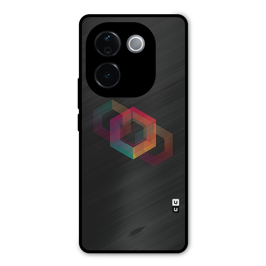 Tri-hexa Colours Metal Back Case for iQOO Z9s Pro