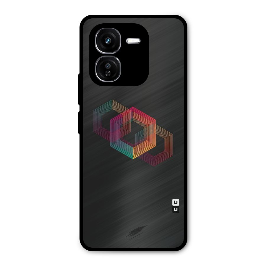 Tri-hexa Colours Metal Back Case for iQOO Z9x