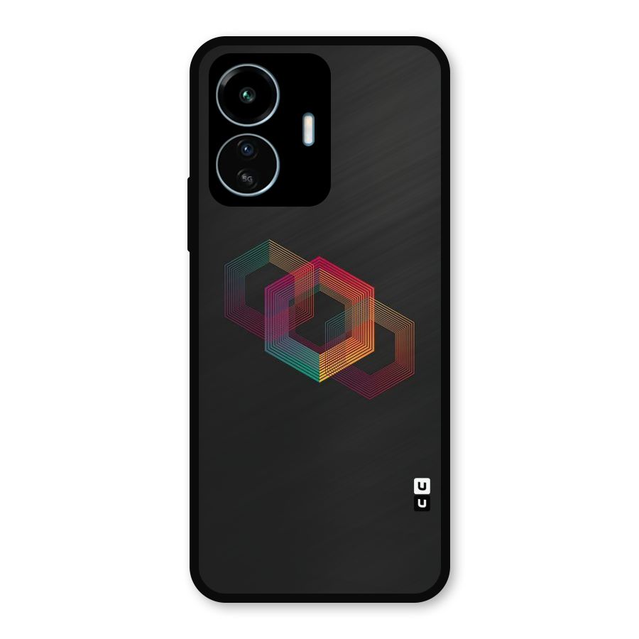 Tri-hexa Colours Metal Back Case for vivo iQOO Z6 Lite 5G