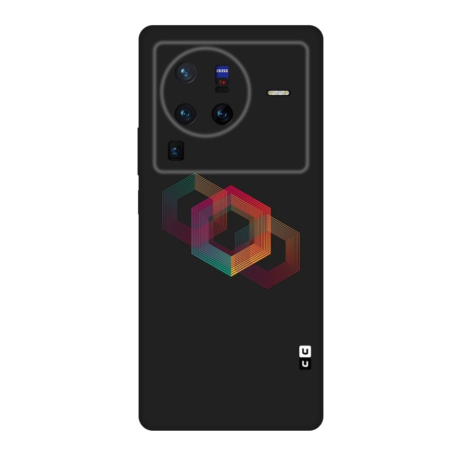 Tri-hexa Colours Original Polycarbonate Back Case for Vivo X80