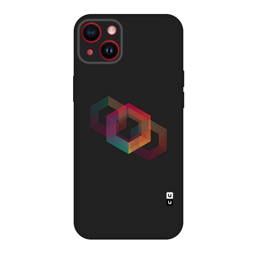 Tri-hexa Colours Original Polycarbonate Back Case for iPhone 14 Plus
