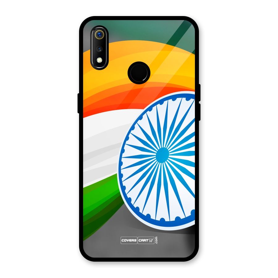 Tri Color Glass Back Case for Realme 3i