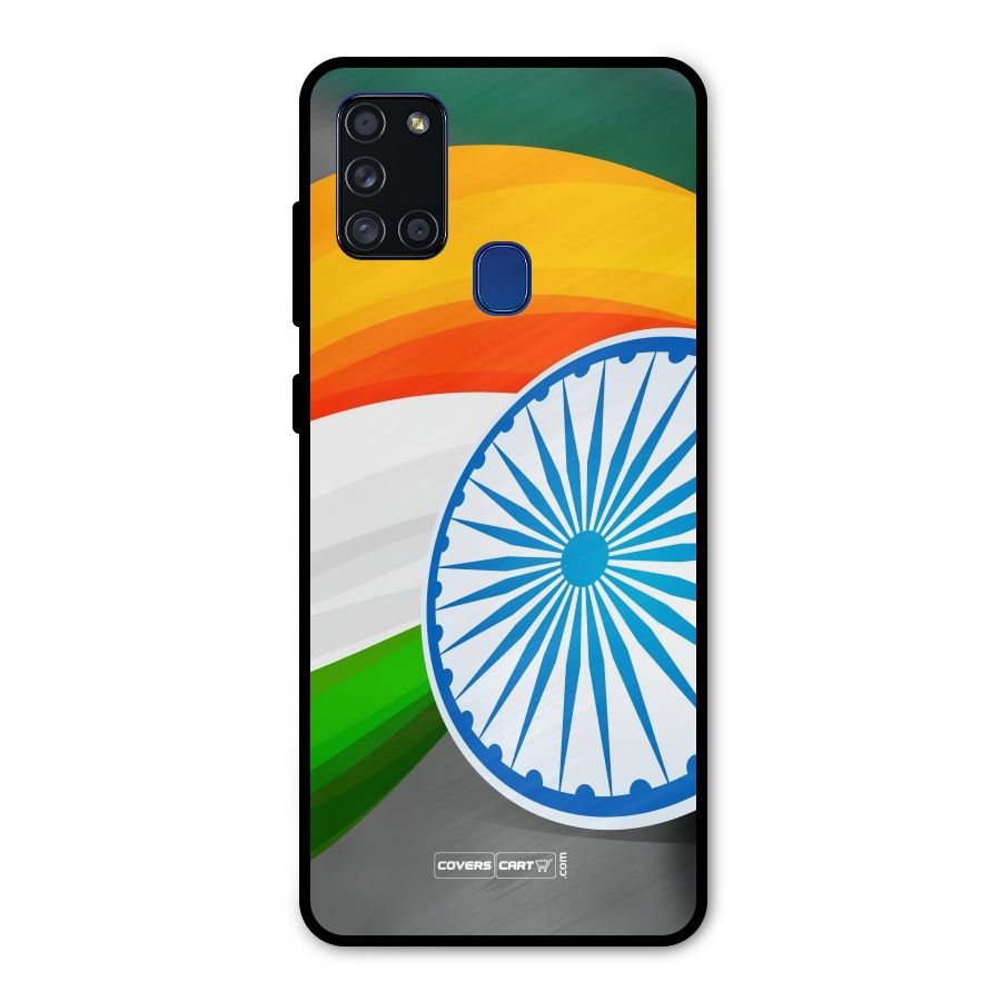 Tri Color Metal Back Case for Galaxy A21s