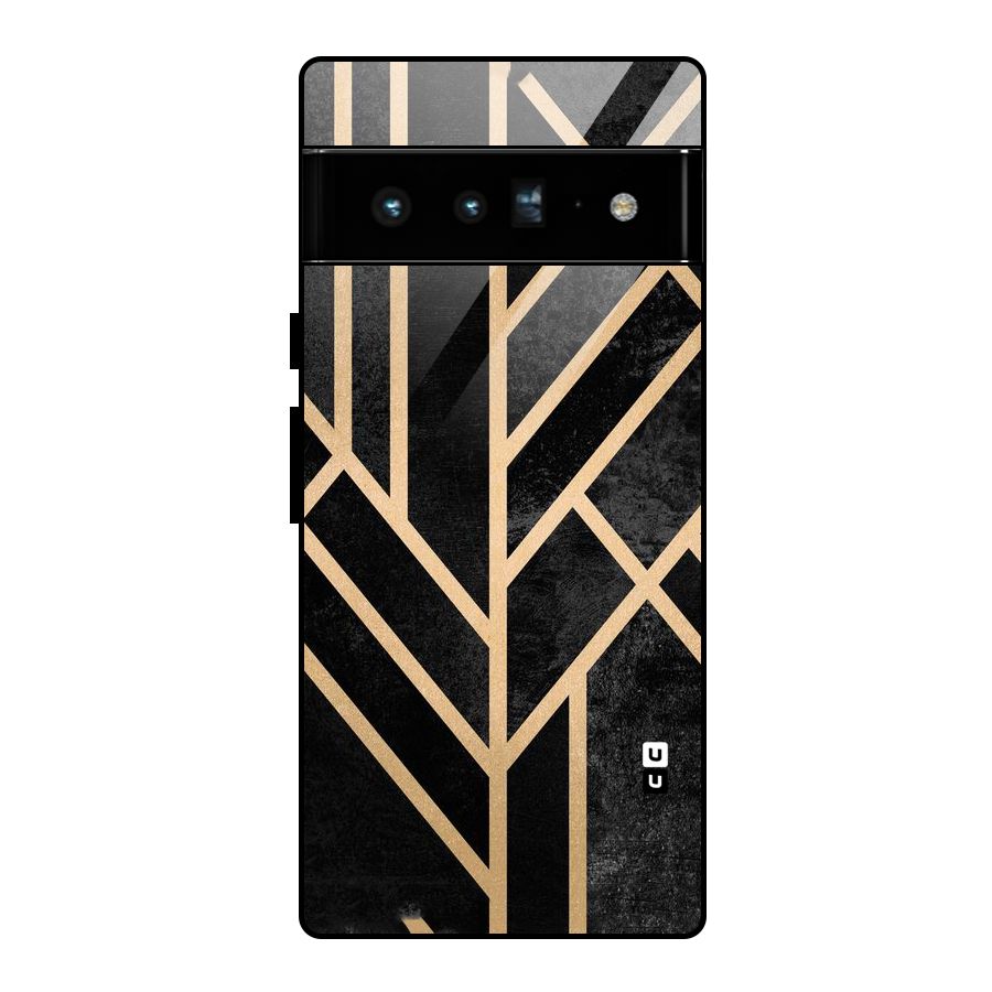 Tri Lines Gold Glass Back Case for Google Pixel 6 Pro