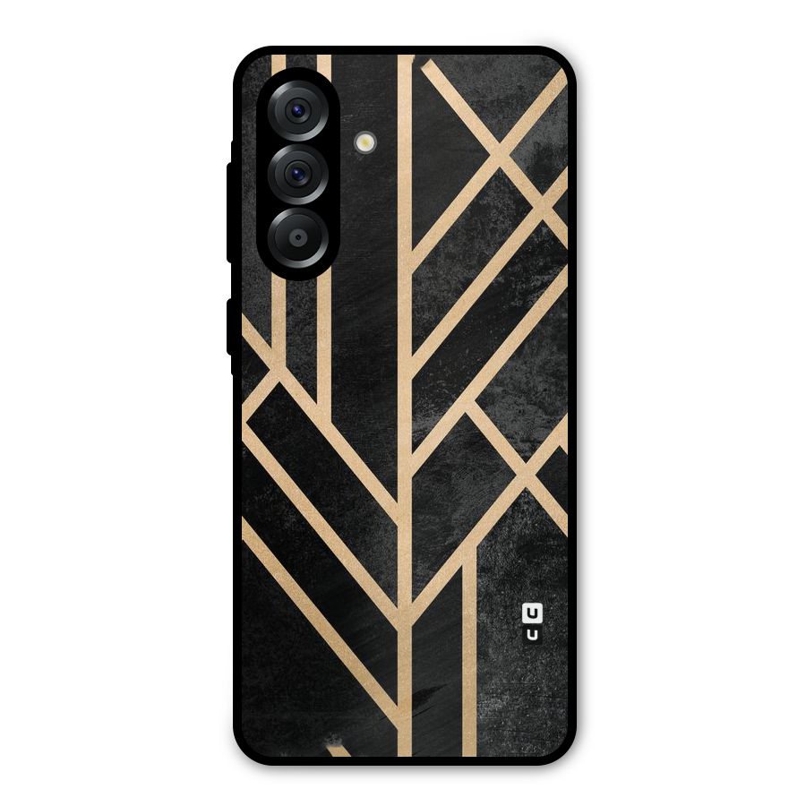 Tri Lines Gold Metal Back Case for Galaxy A36