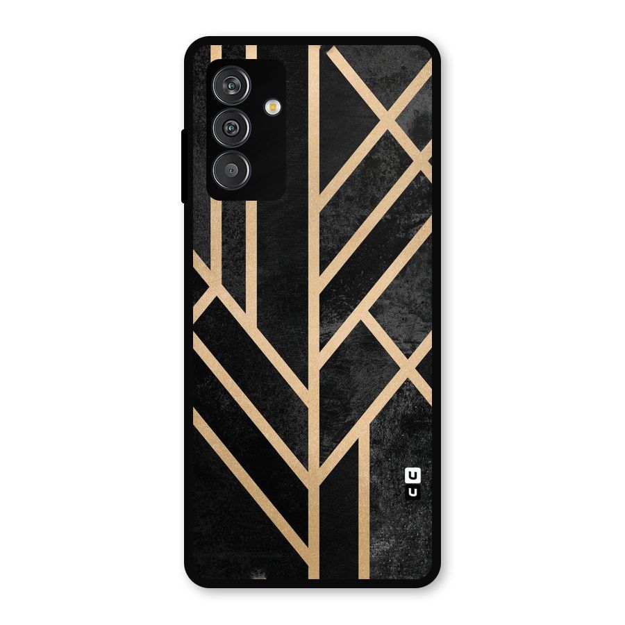 Tri Lines Gold Metal Back Case for Galaxy F13
