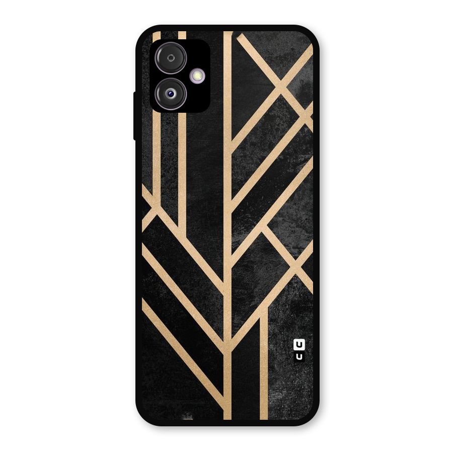 Tri Lines Gold Metal Back Case for Galaxy F14