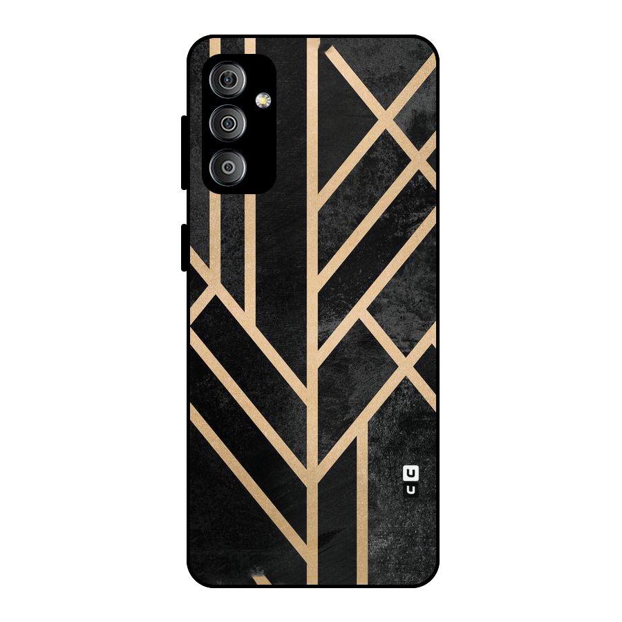 Tri Lines Gold Metal Back Case for Galaxy F23