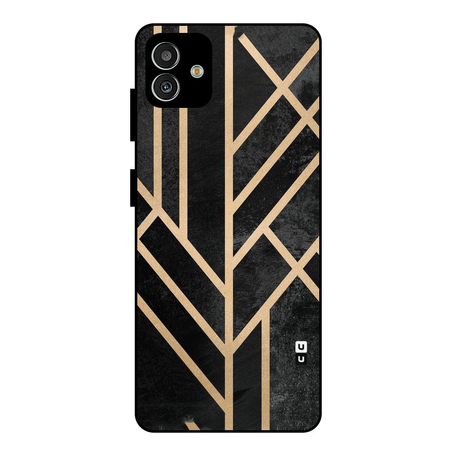 Tri Lines Gold Metal Back Case for Galaxy M13 5G