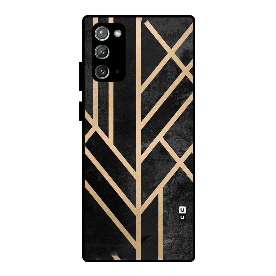 Tri Lines Gold Metal Back Case for Galaxy Note 20