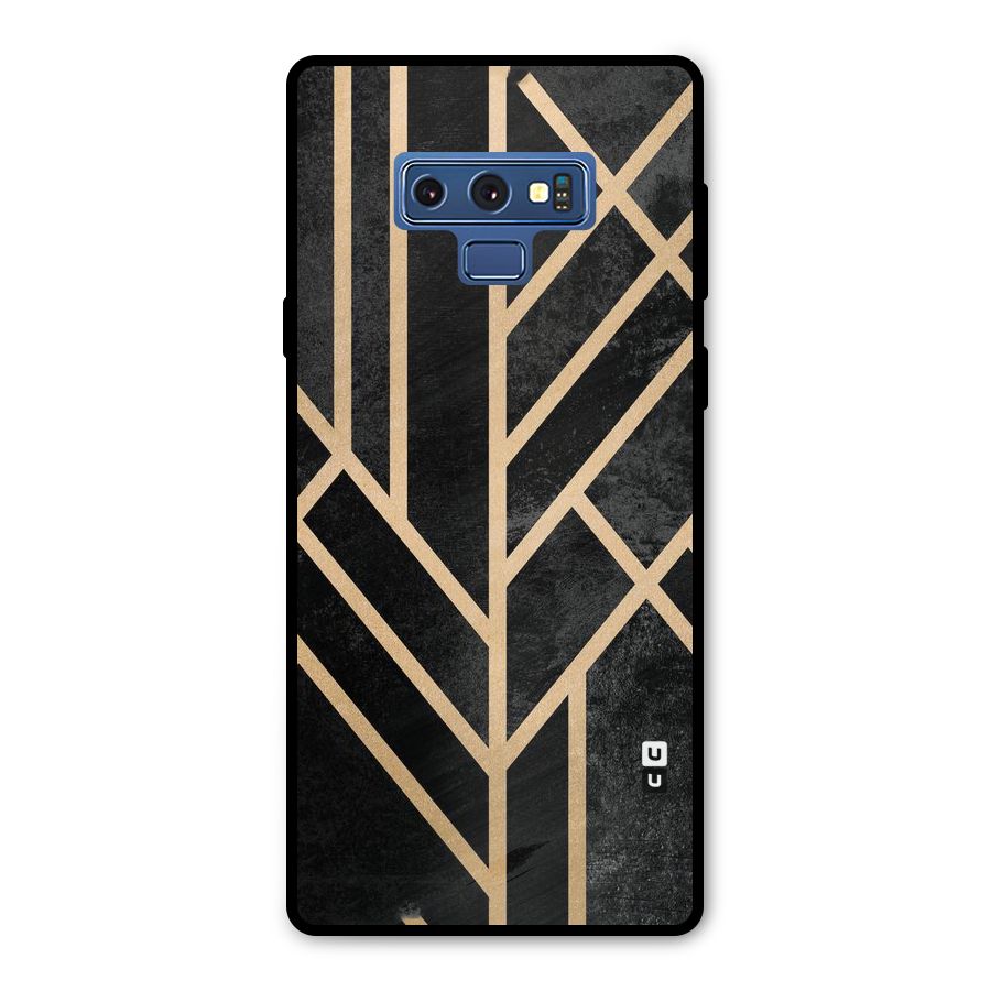 Tri Lines Gold Metal Back Case for Galaxy Note 9