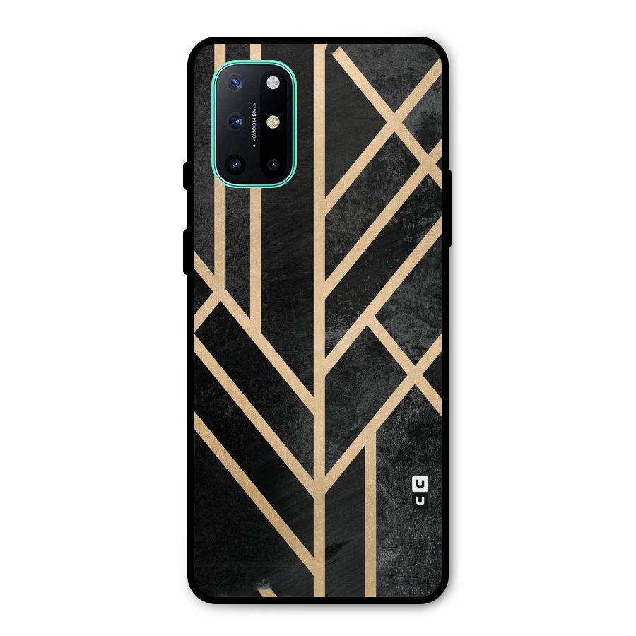 Tri Lines Gold Metal Back Case for OnePlus 8T