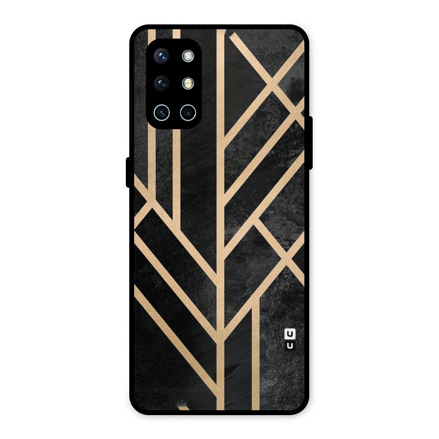 Tri Lines Gold Metal Back Case for OnePlus 9R