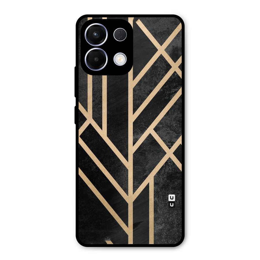 Tri Lines Gold Metal Back Case for Oppo K13