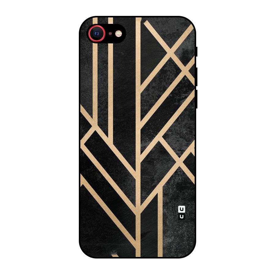 Tri Lines Gold Metal Back Case for iPhone 7