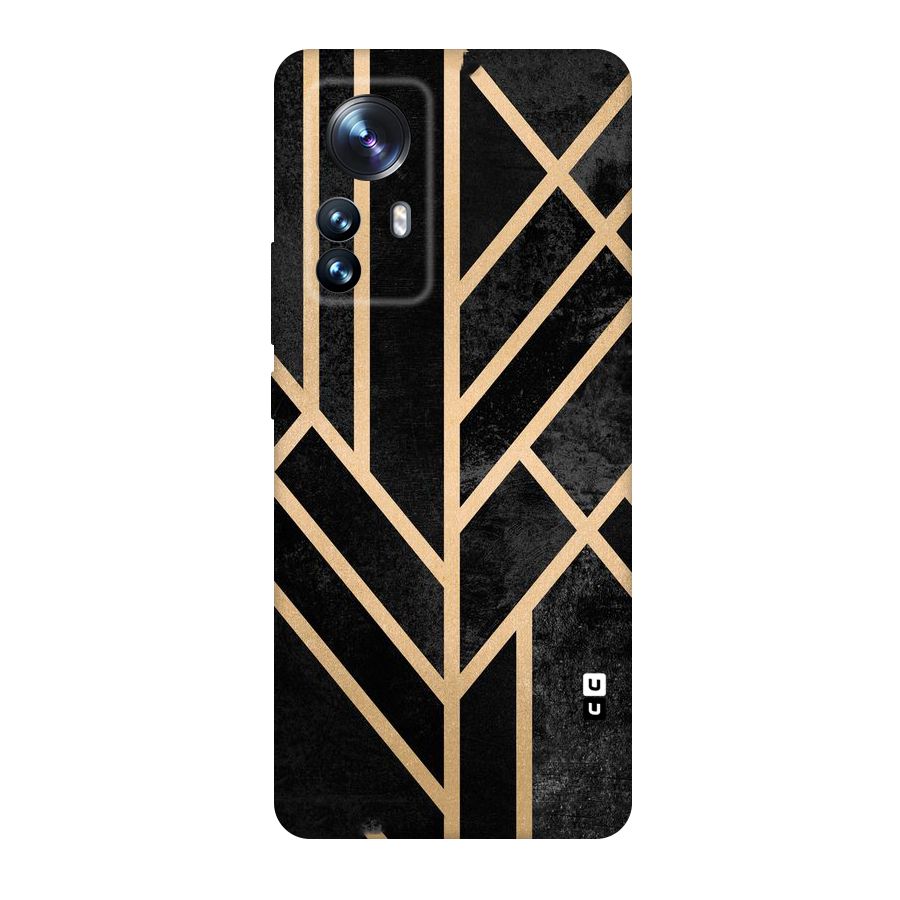 Tri Lines Gold Original Polycarbonate Back Case for Xiaomi 12 Pro