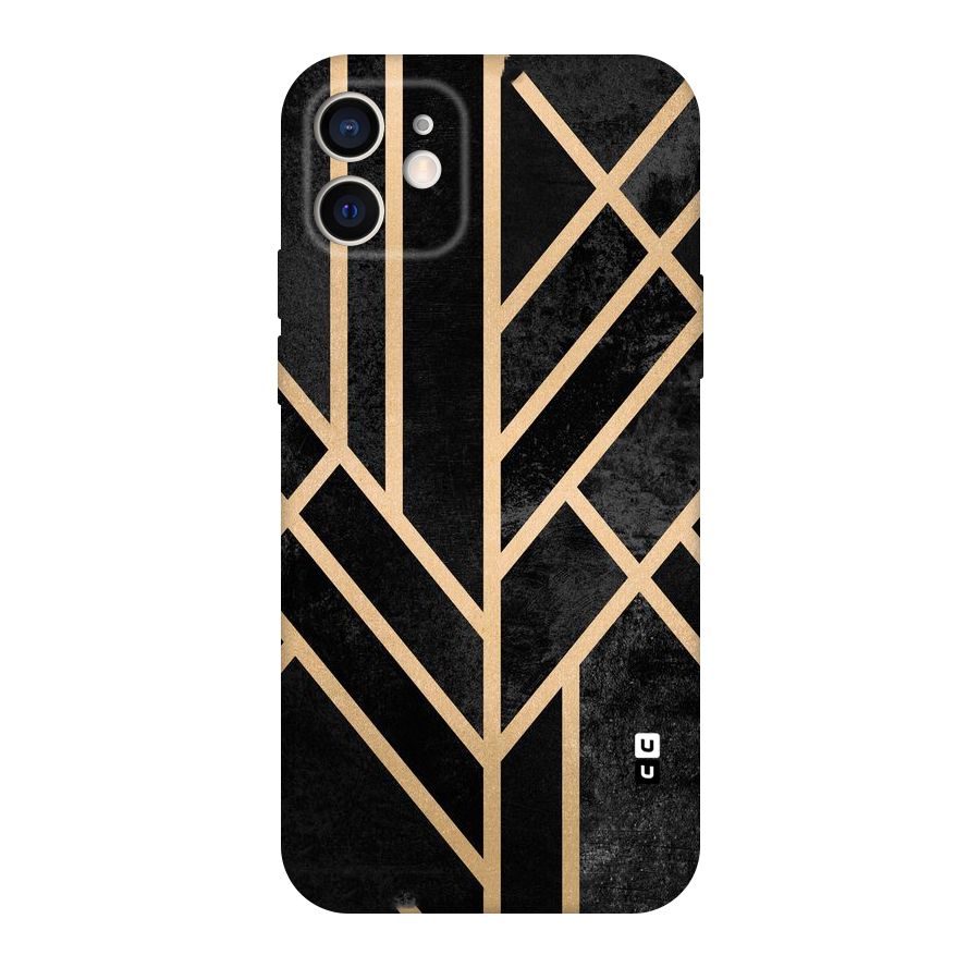 Tri Lines Gold Original Polycarbonate Back Case for iPhone 12