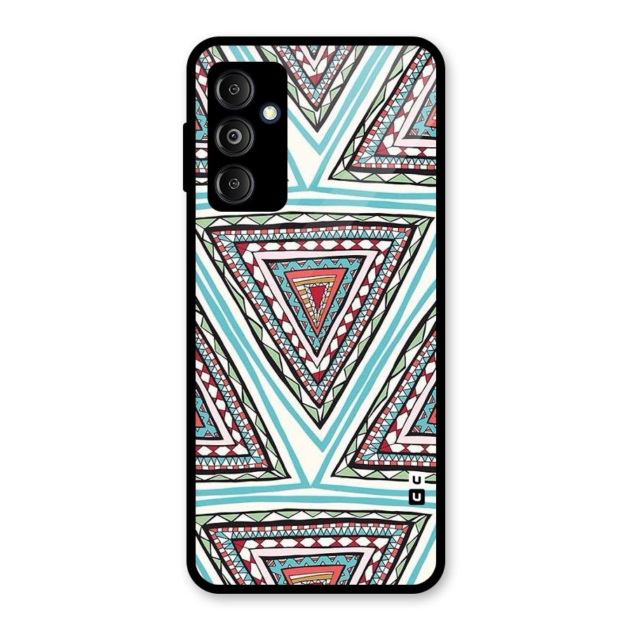 Triangle Abstract Mode Glass Back Case for Galaxy M14 5G