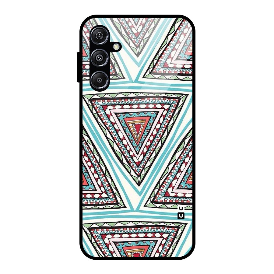 Triangle Abstract Mode Glass Back Case for Galaxy M34 5G