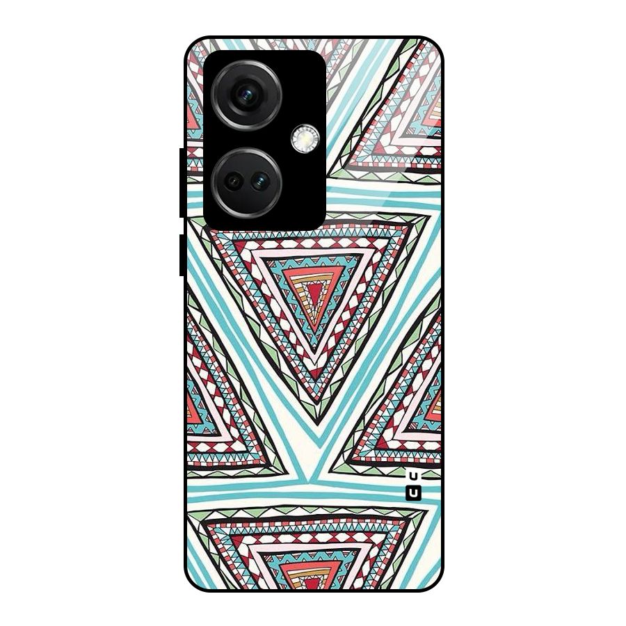 Triangle Abstract Mode Glass Back Case for OnePlus Nord CE 3 5G