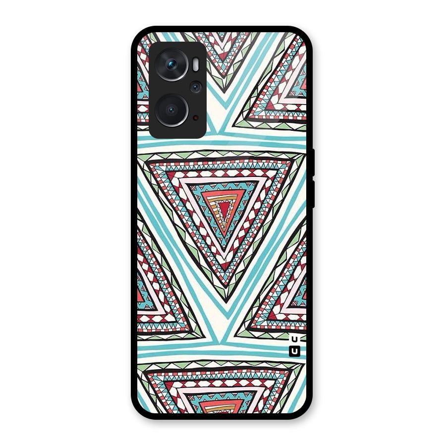 Triangle Abstract Mode Glass Back Case for Oppo K10 4G