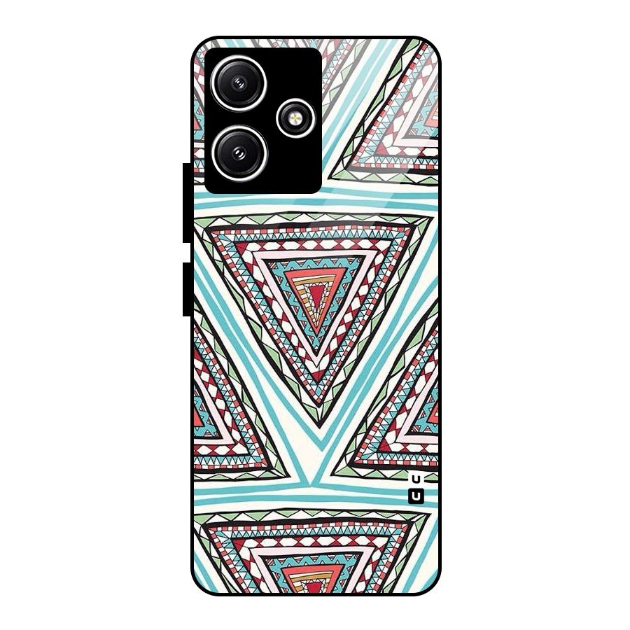 Triangle Abstract Mode Glass Back Case for Poco M6 Pro