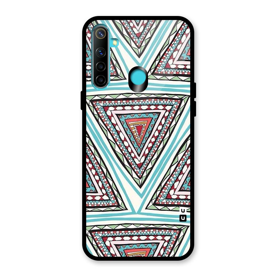 Triangle Abstract Mode Glass Back Case for Realme 5