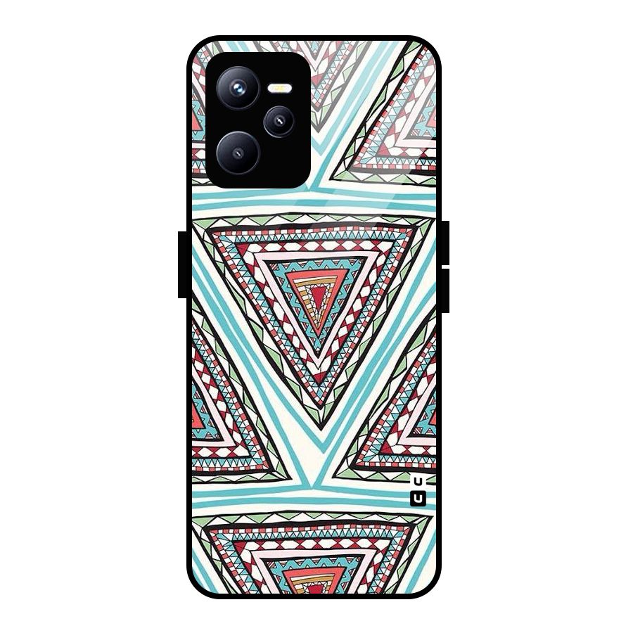 Triangle Abstract Mode Glass Back Case for Realme C35