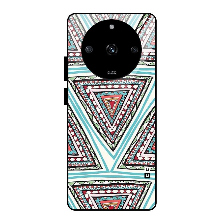 Triangle Abstract Mode Glass Back Case for Realme Narzo 60 5G