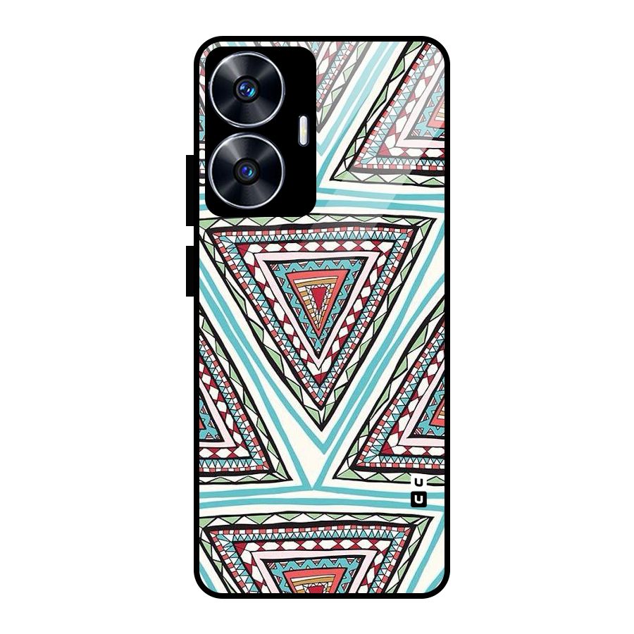 Triangle Abstract Mode Glass Back Case for Realme Narzo N55