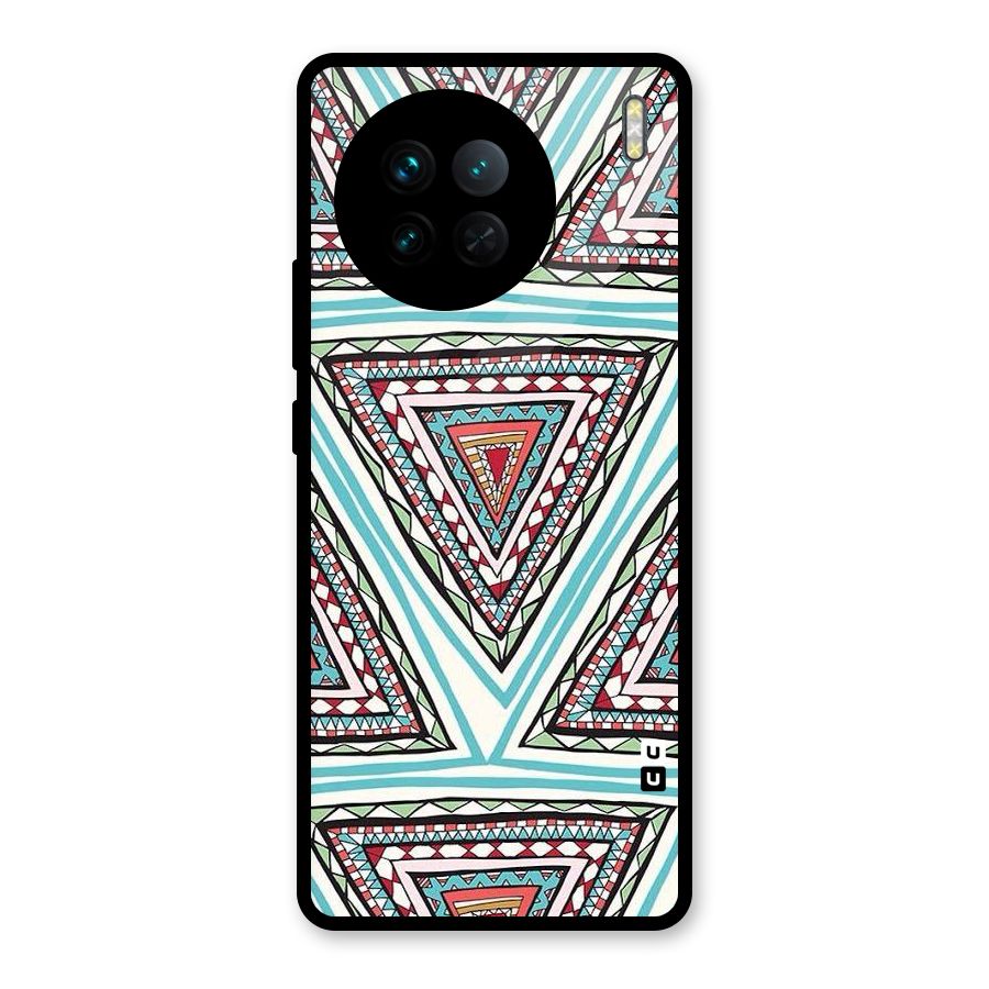 Triangle Abstract Mode Glass Back Case for Vivo X90