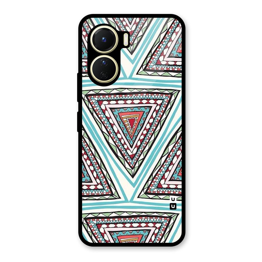 Triangle Abstract Mode Glass Back Case for Vivo Y16