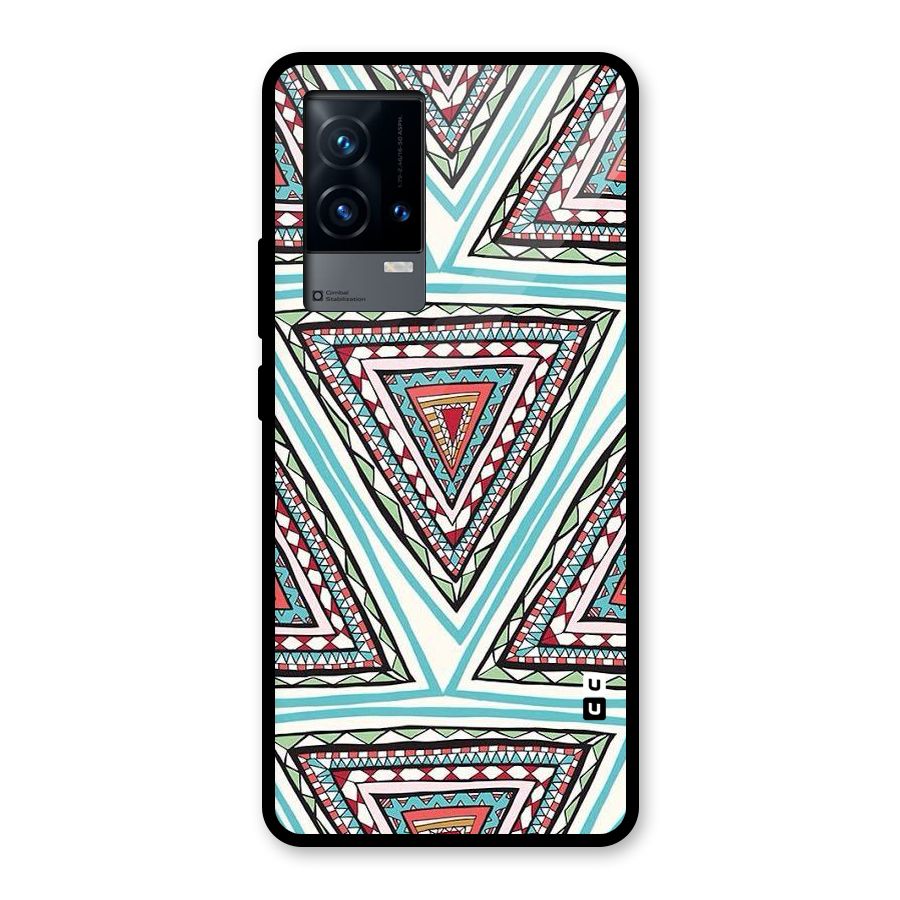Triangle Abstract Mode Glass Back Case for iQOO 9 5G
