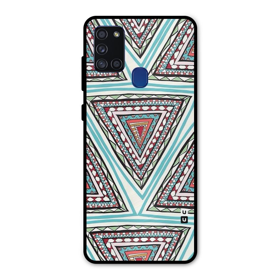 Triangle Abstract Mode Metal Back Case for Galaxy A21s