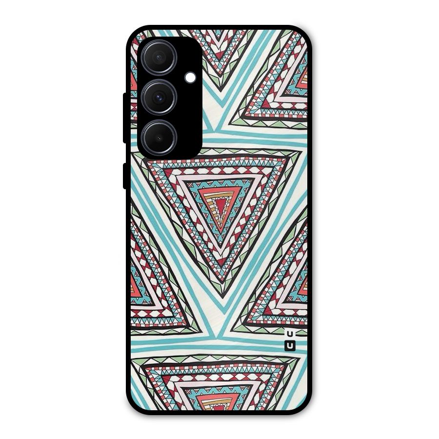 Triangle Abstract Mode Metal Back Case for Galaxy A35