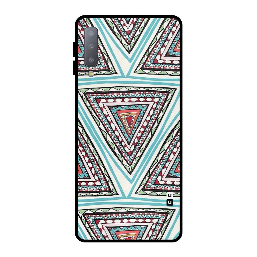 Triangle Abstract Mode Metal Back Case for Galaxy A7 (2018)