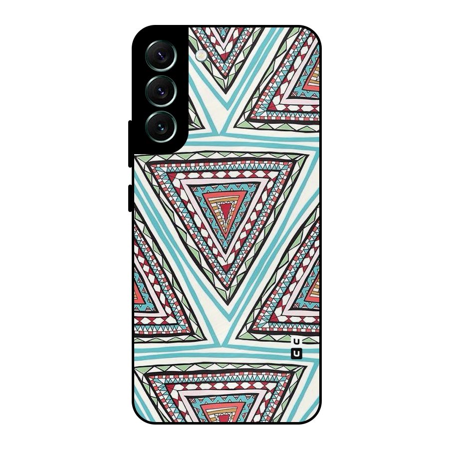 Triangle Abstract Mode Metal Back Case for Galaxy S22 Plus 5G