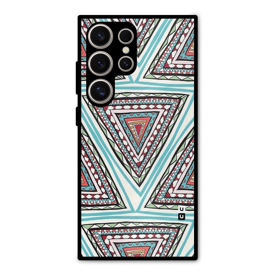 Triangle Abstract Mode Metal Back Case for Galaxy S24 Ultra