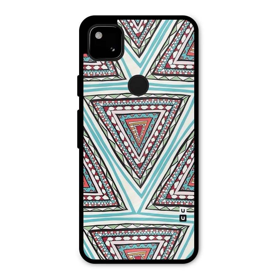 Triangle Abstract Mode Metal Back Case for Google Pixel 4a