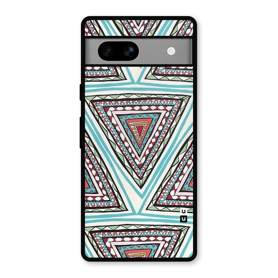 Triangle Abstract Mode Metal Back Case for Google Pixel 7a