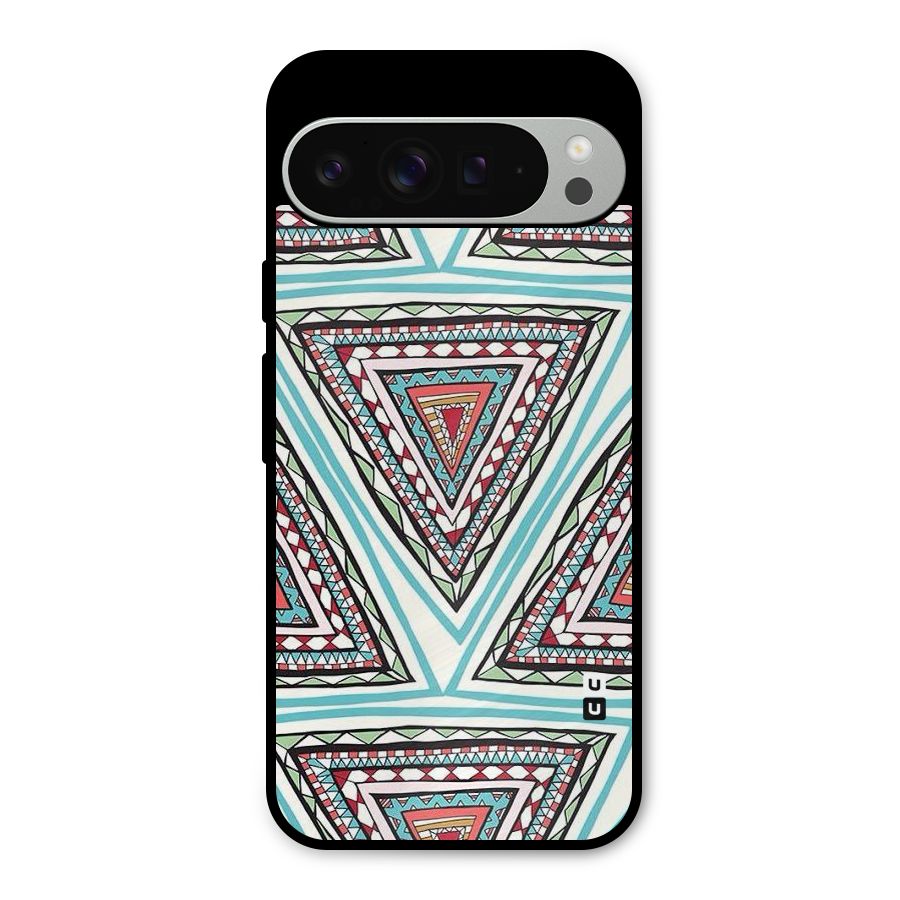 Triangle Abstract Mode Metal Back Case for Google Pixel 9 Pro XL