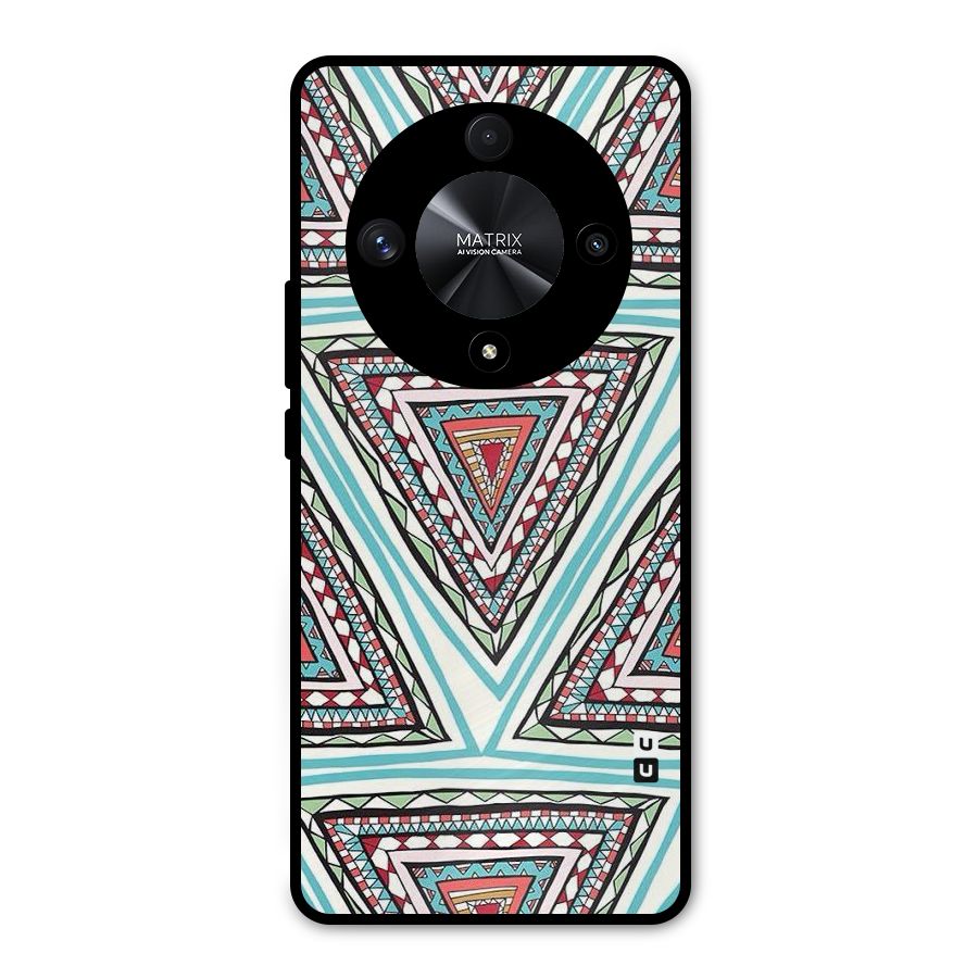Triangle Abstract Mode Metal Back Case for Honor X9b