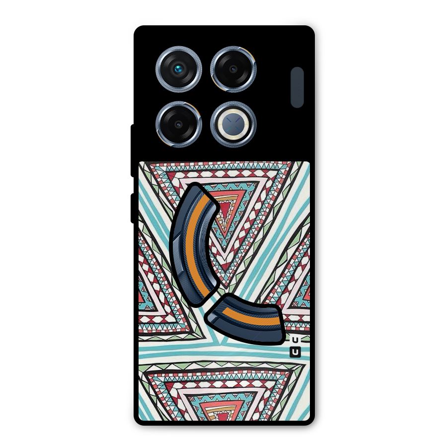 Triangle Abstract Mode Metal Back Case for Infinix GT 20 Pro