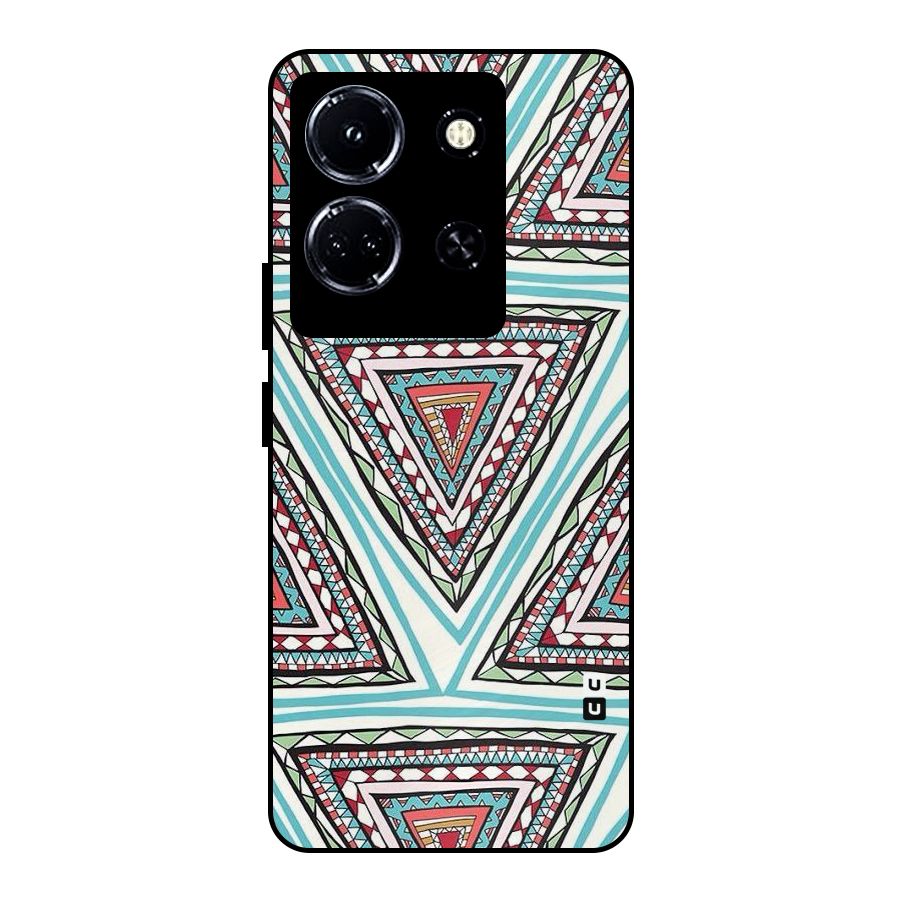 Triangle Abstract Mode Metal Back Case for Infinix Note 30 5G