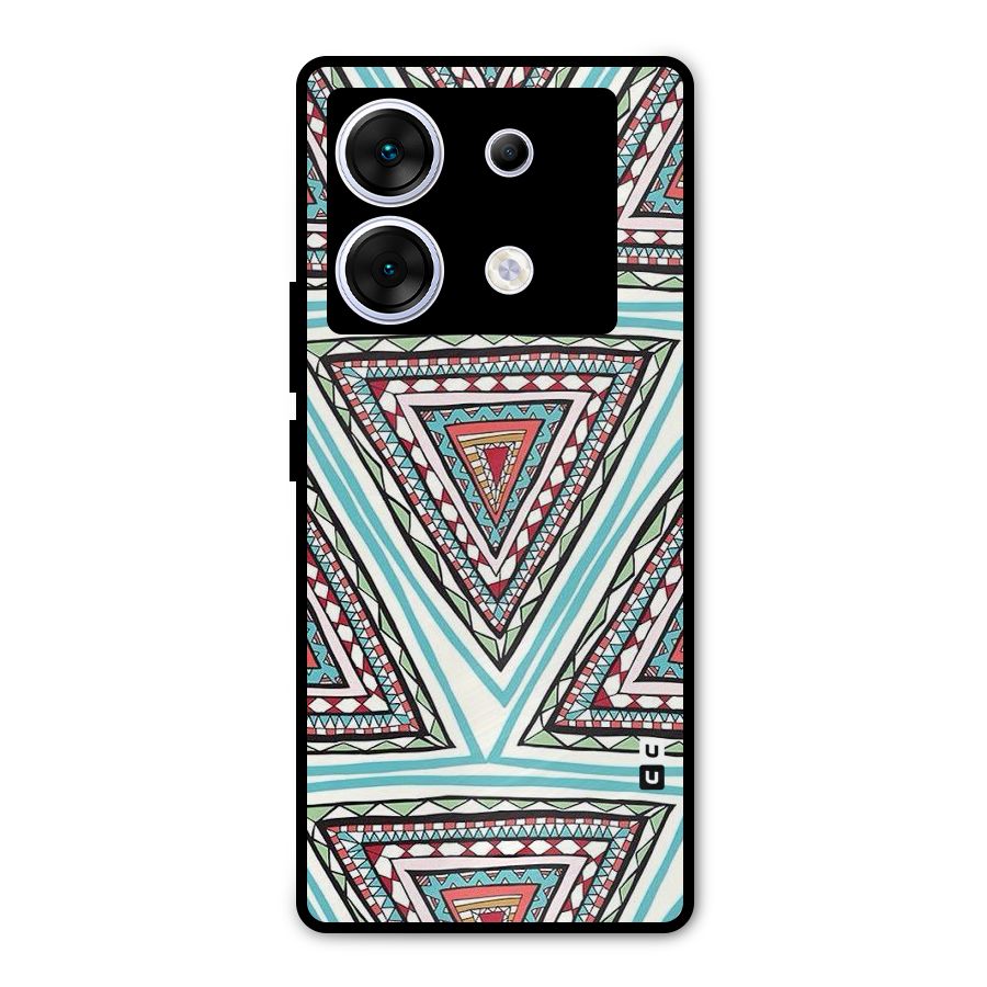 Triangle Abstract Mode Metal Back Case for Infinix Zero 30 5G