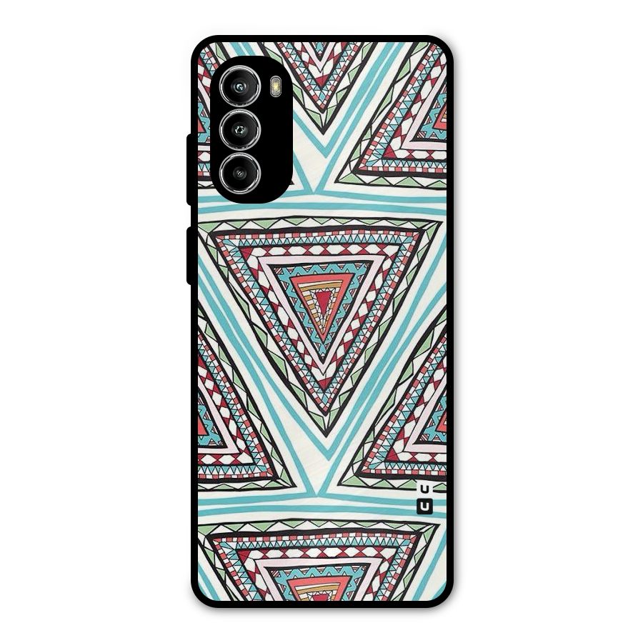 Triangle Abstract Mode Metal Back Case for Moto G52