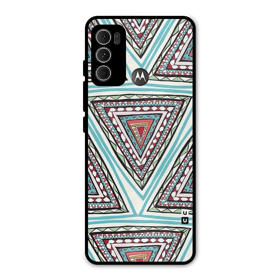Triangle Abstract Mode Metal Back Case for Moto G60