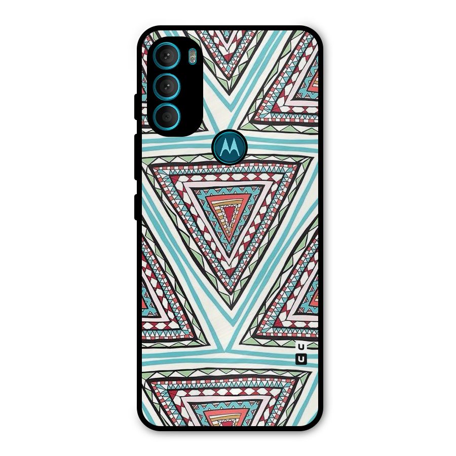 Triangle Abstract Mode Metal Back Case for Moto G71 5G