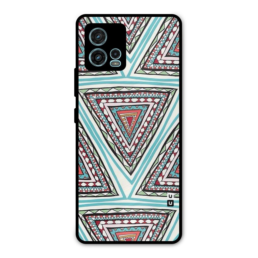 Triangle Abstract Mode Metal Back Case for Moto G72